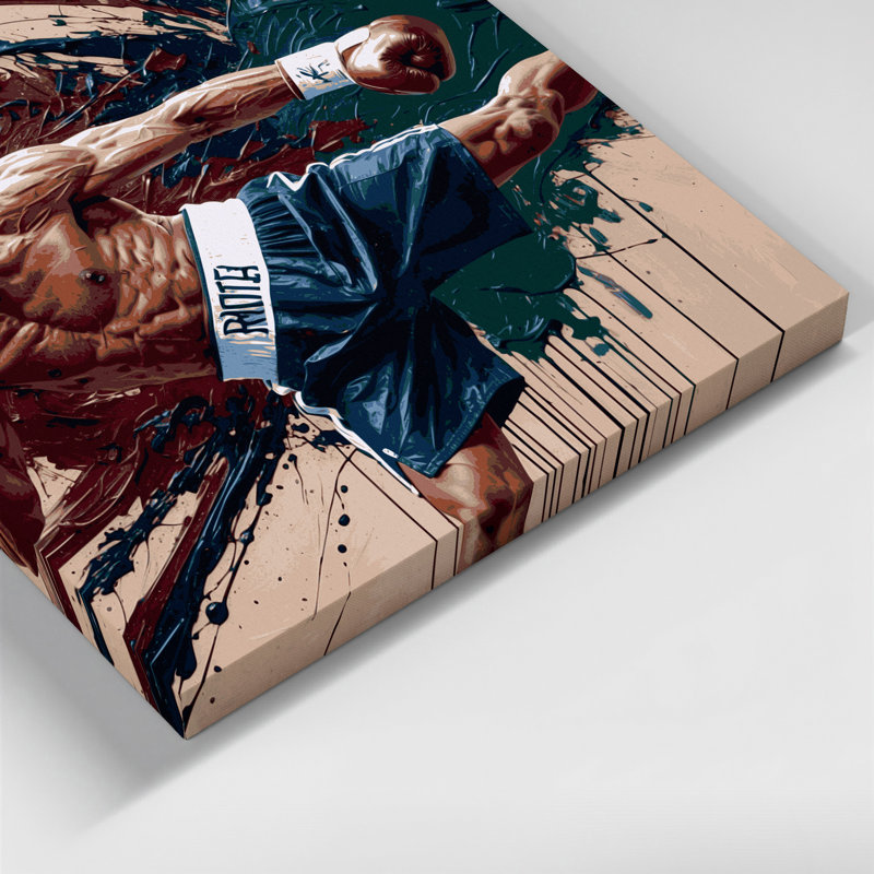 Art sur toile beige Sports Boxing, H 12 po x l 12 po