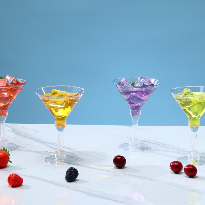 Ensemble de 40 grands verres à martini en plastique 5 oz