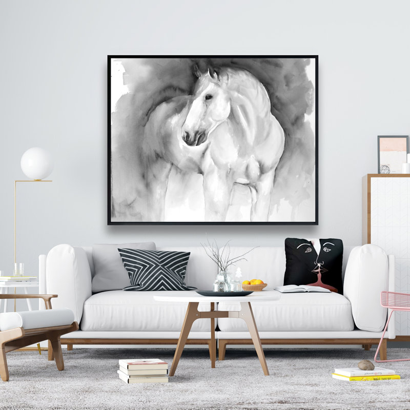Beauty - Animals Gray Framed Canvas for Home Decor