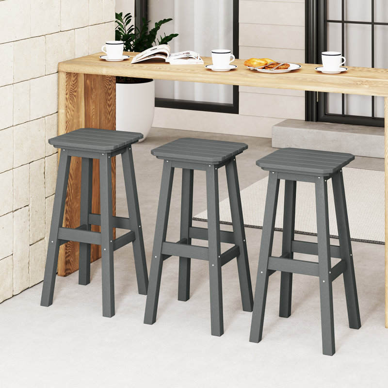 Laguna 29" Square Bar Stool, Gray