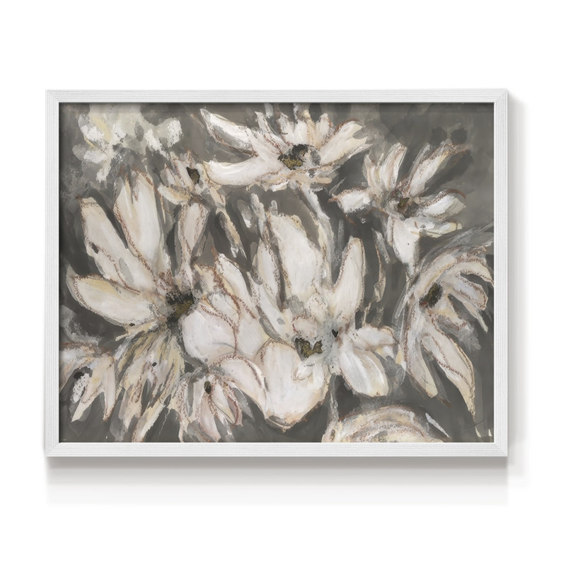 Magnolia embelli I - impression encadrée - réversible, H 8 po x l 10 po, Blanc