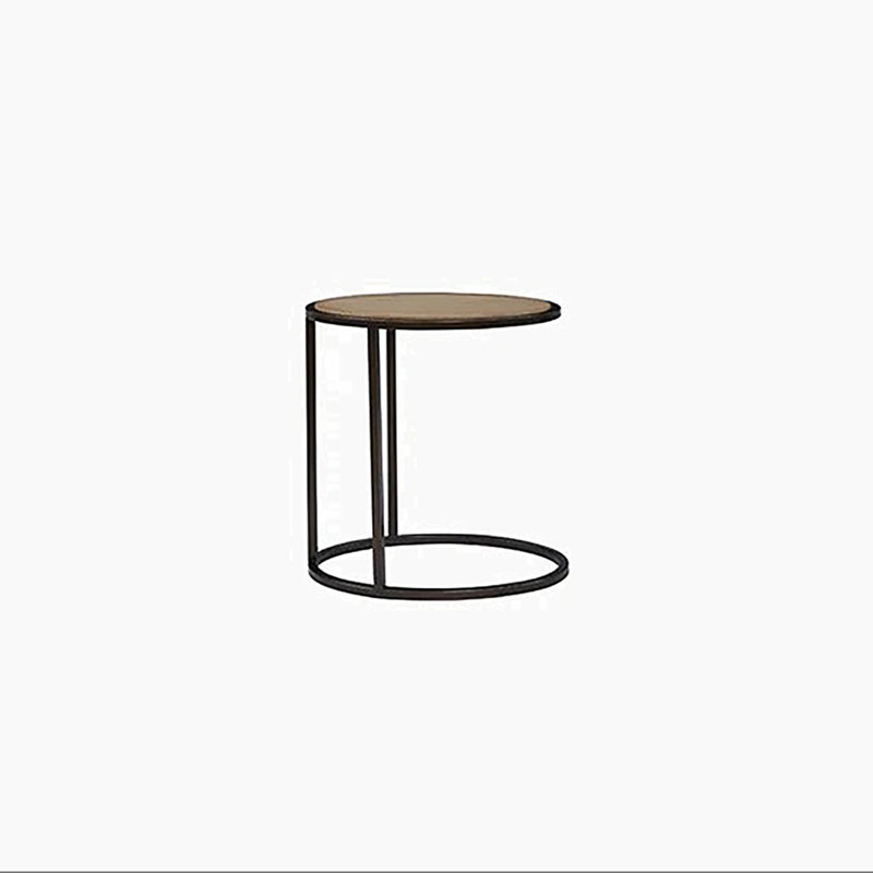 Table de chevet en métal / bois - Caramel