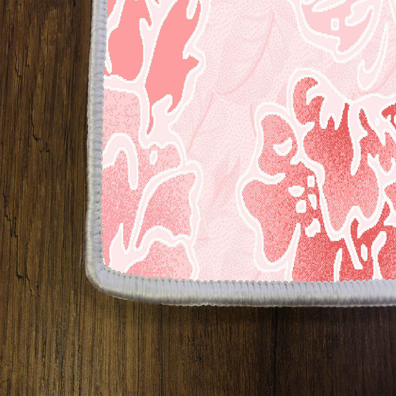 Tapis rose en polyester Boulware, Rectangle 3 pi 3 po x 6 pi 7 po