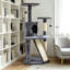 45-Inch Gray Five-Tier Cat Tree Apartment, Multi-Functional All-In-One Design, Providing Both Play And Rest Space For Your Cat.