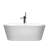 67 Inch Freestanding Solid Surface Soaking Bathtub