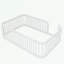 Wood Full Size Floor Bed Frame with Fence-937712142