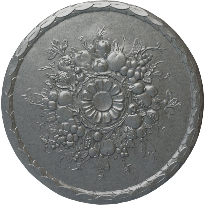 Médaillon de plafond Endurathane Anthony Harvest, DO 22 1/2 po x P 1 1/4 po (pour auvents jusqu'à 2 1/8 po), finition platine peinte à la main