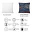 Coussin décoratif à motif géométrique triangulaire bleu et blanc I-437790357