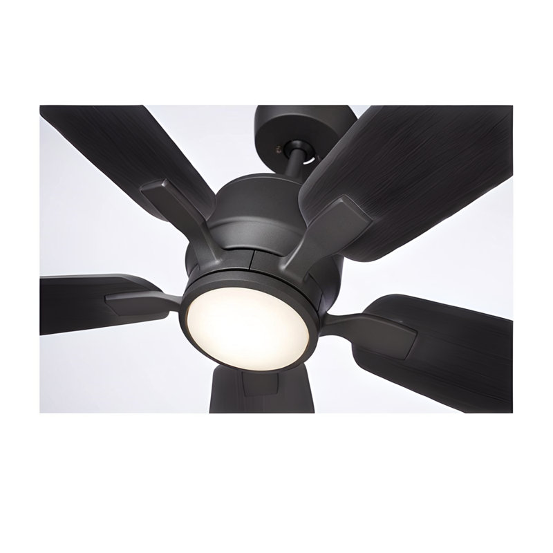 Ceiling Fan with LED Lights, 60", Charcoal, Graphite