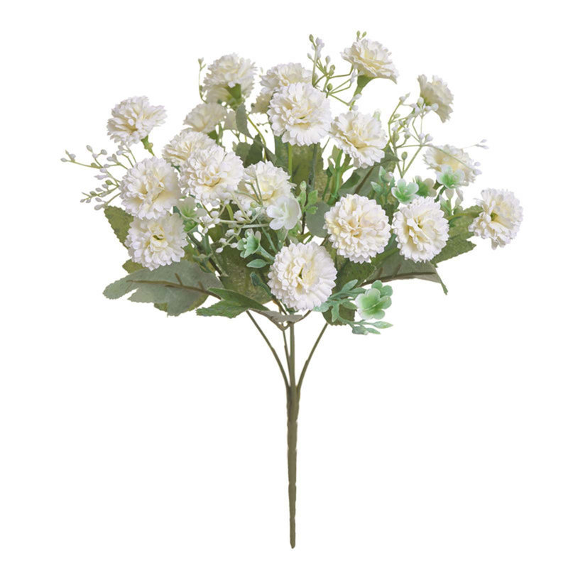  Faux fleurs artificielles pour la décoration intérieure, White
