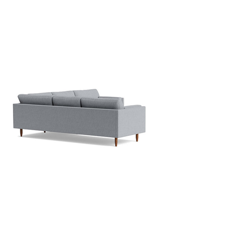 Skinny Fat Sectional, Left Hand Facing, Performance Weave - Zinc