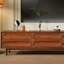 Meuble télé 78,74 po brun clair + bois manufacturé-108739268