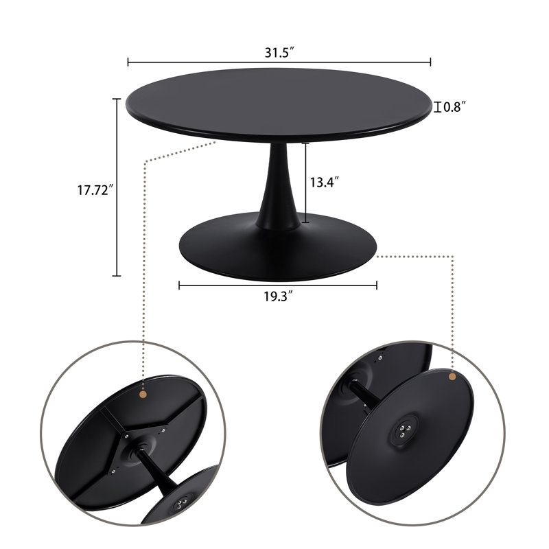 Table basse Ceasario, Noir