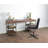 Solid Wood Top Metal Base Writing Desk