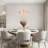 Josse 3-Light Modern Dimmable  Chandelier with Faceted Crystal, Copper Finish for Dining Room