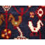 Purple-navy Tribal 4X8 Hamedan Oriental Area Rug