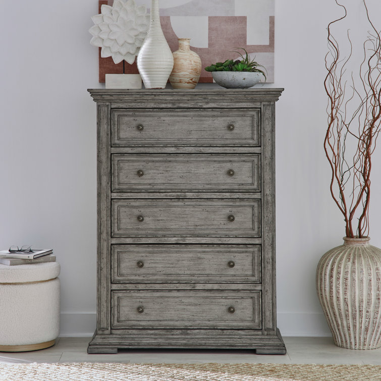 Temple Cloud 42'' W 5 - Drawer Dresser