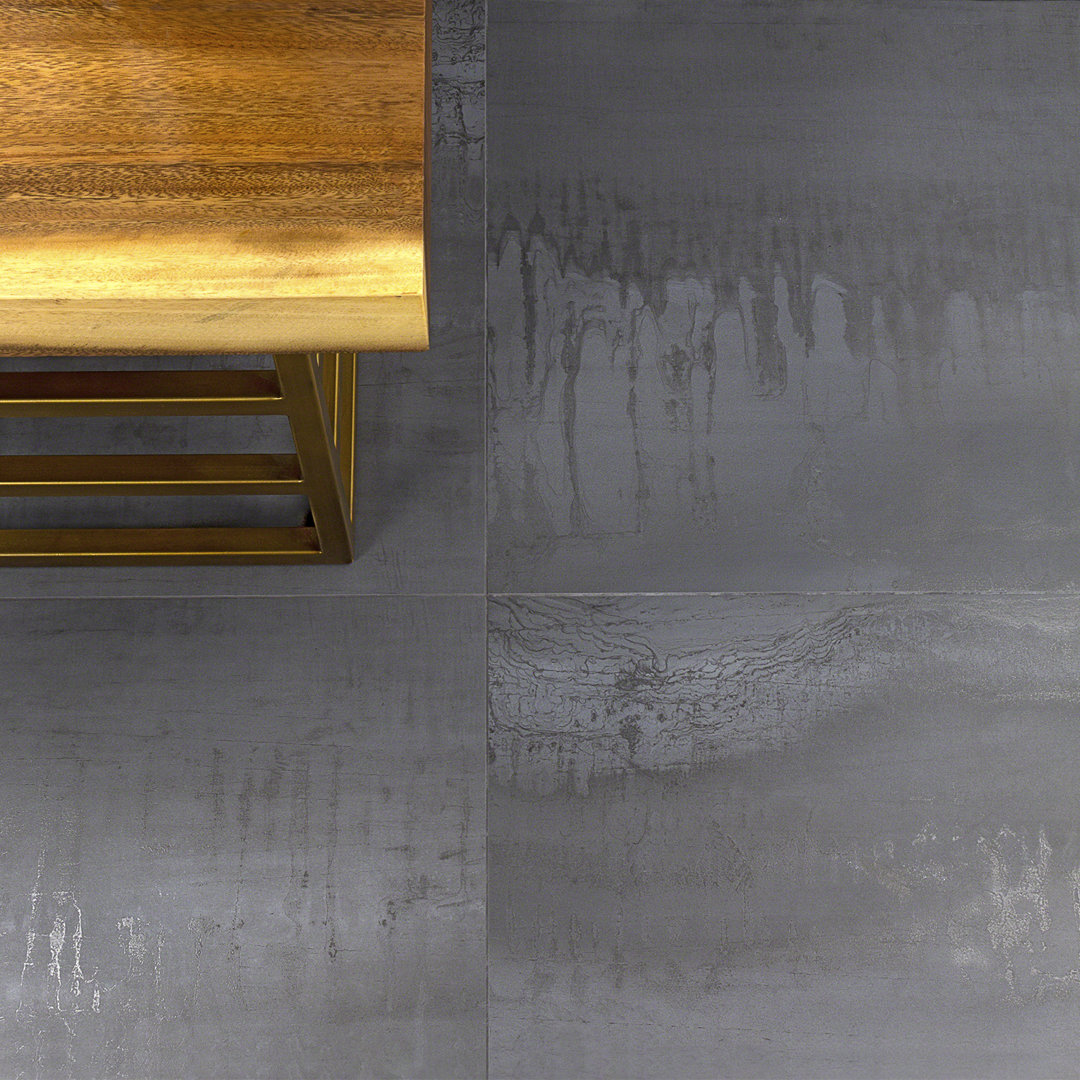 Alloy 24" x 24" Porcelain Metallic Look Wall & Floor Tile ( 15.49 sq. ft. / box) Bond Tile 