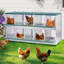Boîte de nidification en métal à 10 baies pour poules / canards, collection et assemblage facile des œufs, acier galvanisé ventilé