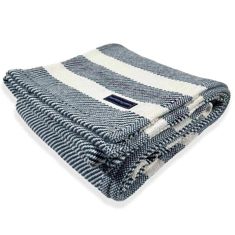 Cabin Cotton Throw, Navy