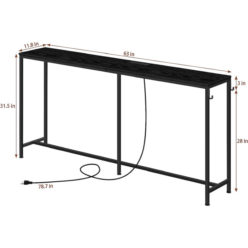 Console 63 po Canasia, Noir