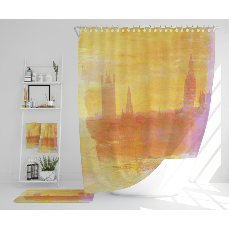 Necati Polyester Shower Curtain Set