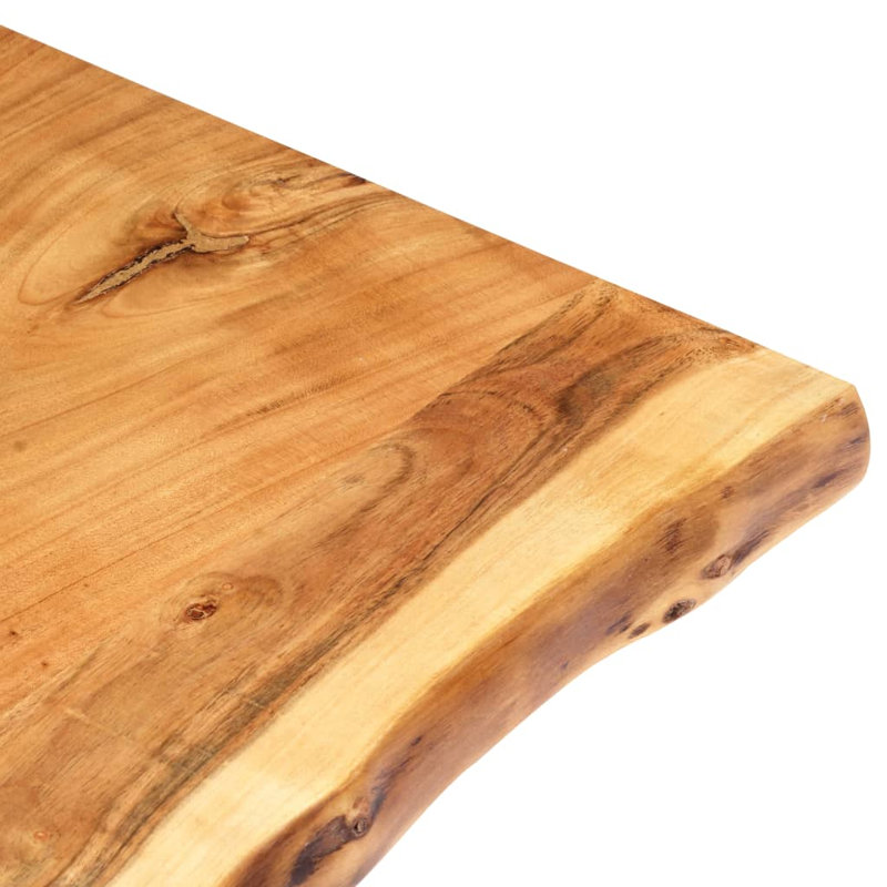 Gosdantin 23.6'' L Solid Wood Rectangular Wave Edge Table Top, 0.98" H x 47.24" W x 23.62" D