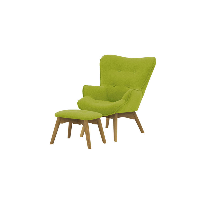 Wimbled Children's Club Chair, Green/Light Oak