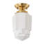 1-lamp White Glass Adjustable Iron Flush mount light