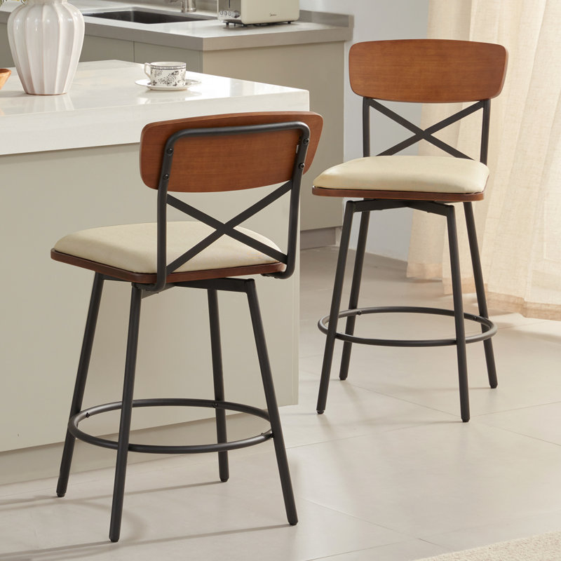 Tabouret de comptoir Jerria 26, Beige
