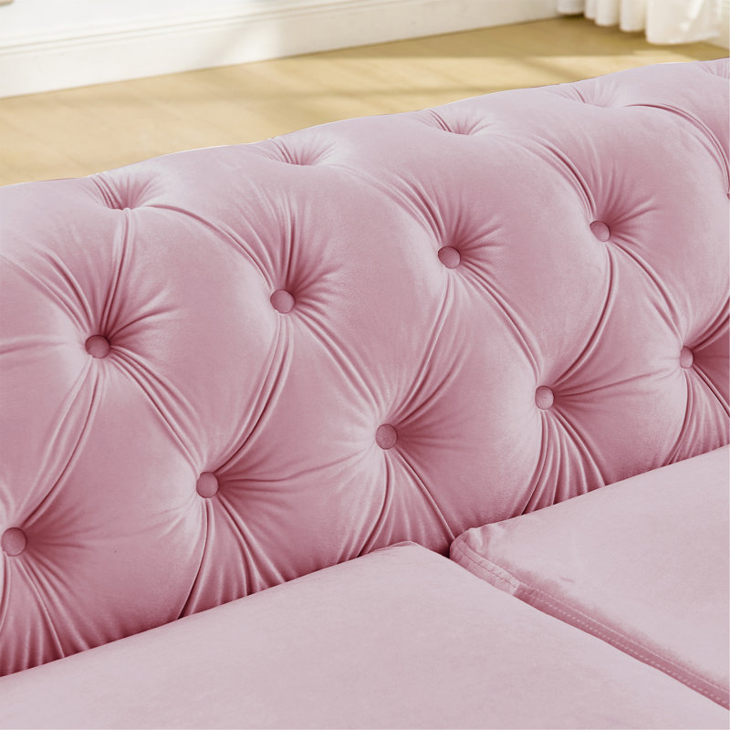 Canapé Chesterfield 62,6 pouces Mid Century Modern