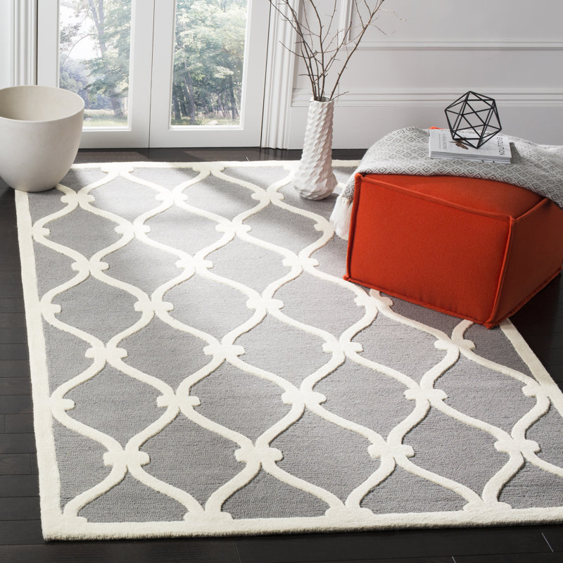 Cannen Hand Tufted Wool Geometric Rug, Rectangle 11' x 15'