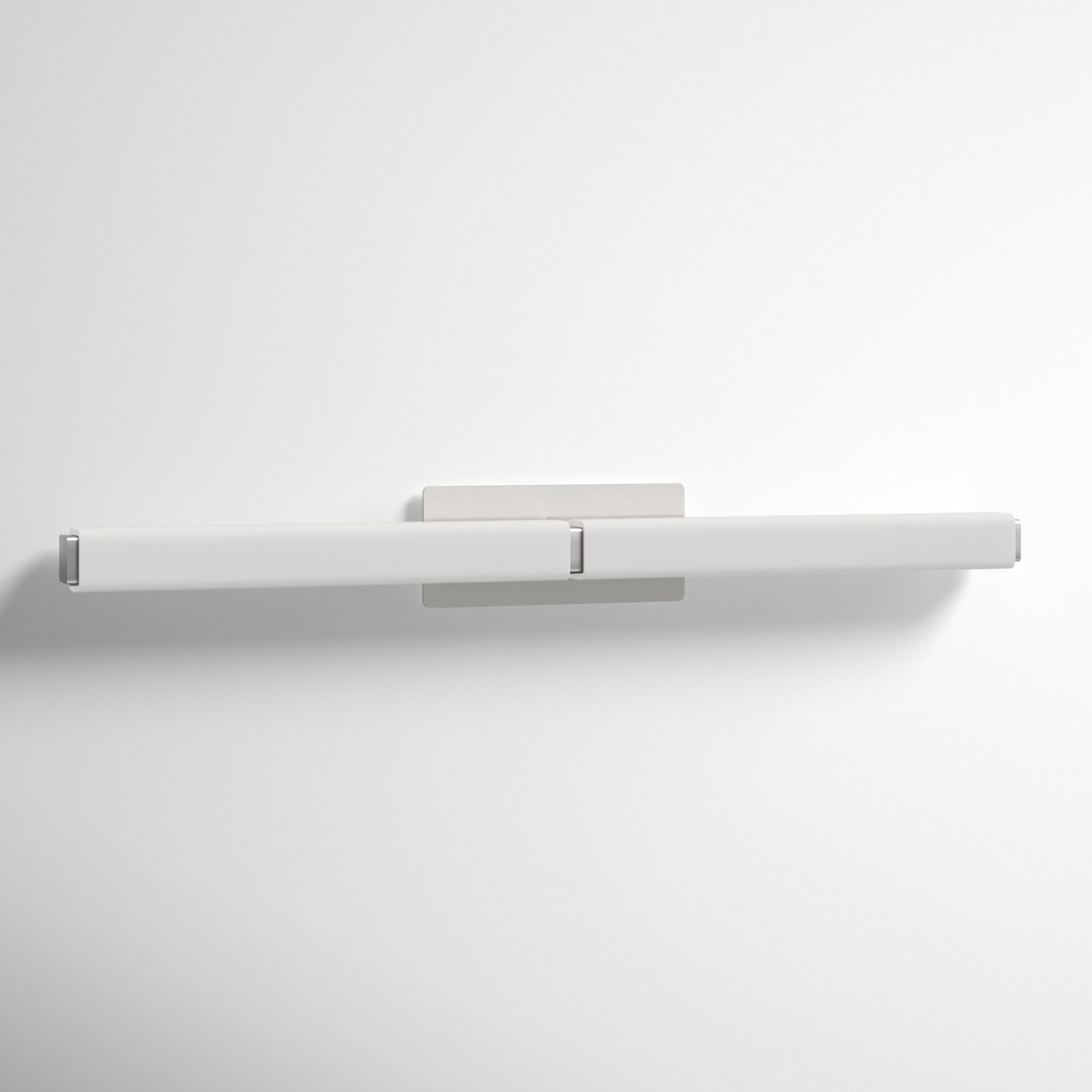 Erby Single Light Glass Dimmable LED Flush Mounted Sconce, Brushed Nickel, 3000K, 5" H x 39" W x 3" D