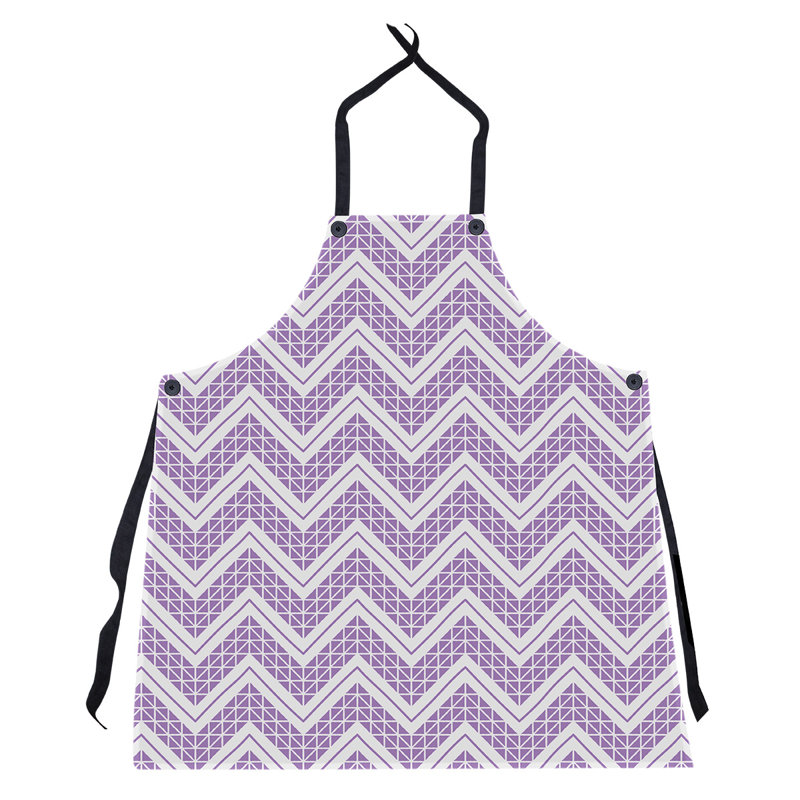 Stephenie Bib Apron, Light Violet/White