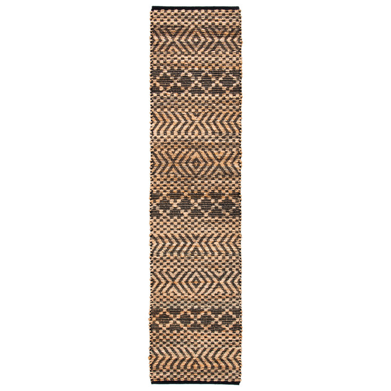 Tapis en jute tissé à la main Rosalina Kilim, Tapis de couloir 2 pi 3 po x 9 pi