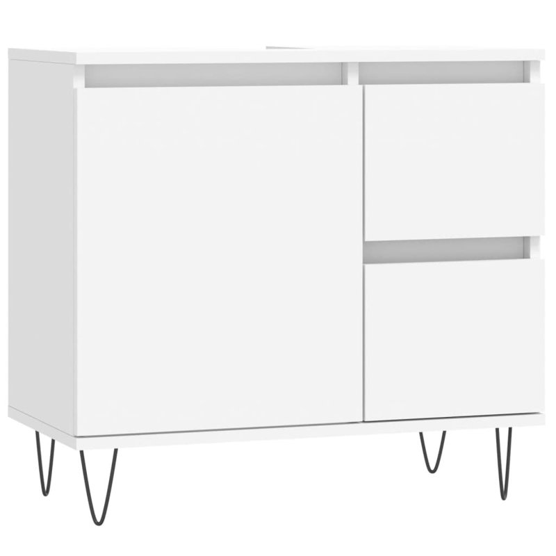 Amher Floor Mounted Bathroom Cabinet, White