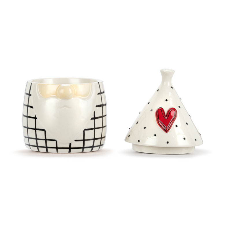 Red Heart Gnome Planter - 4X7.5In