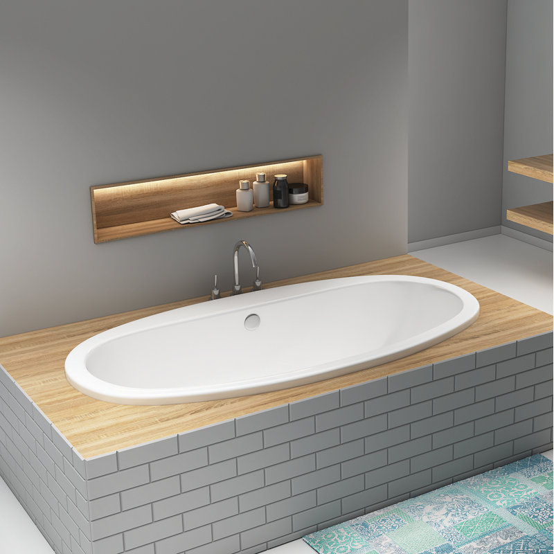 Baignoire tourbillon en acrylique 67 po. X 36 po. Pipeline, Beige