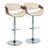 Arabelle Adjustable Faux Leather Bar Stool with Rounded T Footrest (Set of 2)-93302584-93302586