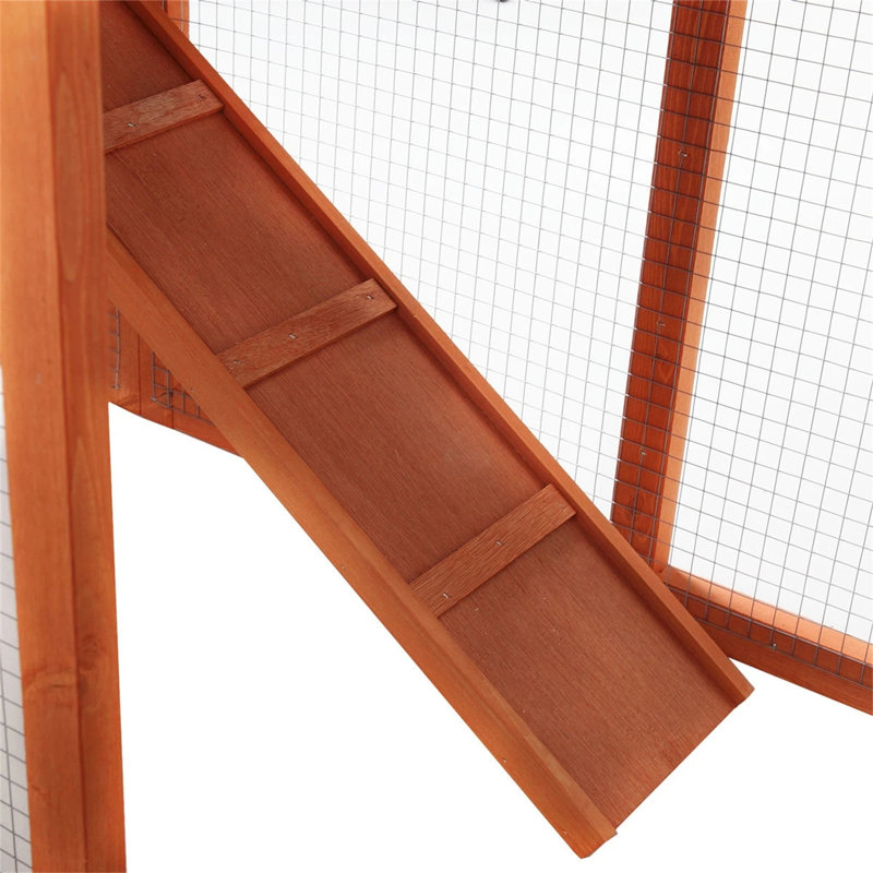 Alpatchino Weather Resistant Rabbit Cage, Orange/Green