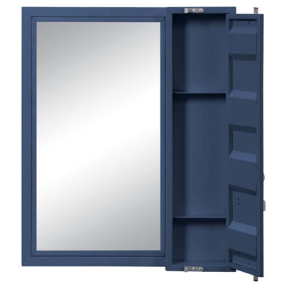 Cargo Vanity 26"x32" Mirror, Blue Finish