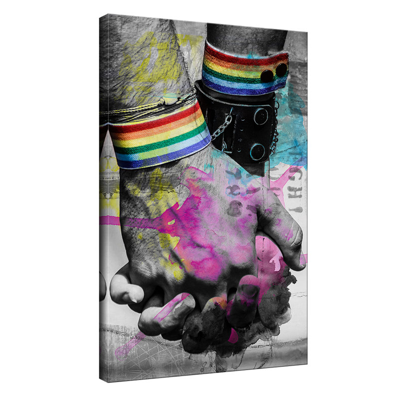 « hold hands », impression sur toile tendue encadrée