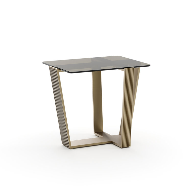Counter Balance Glass End Table