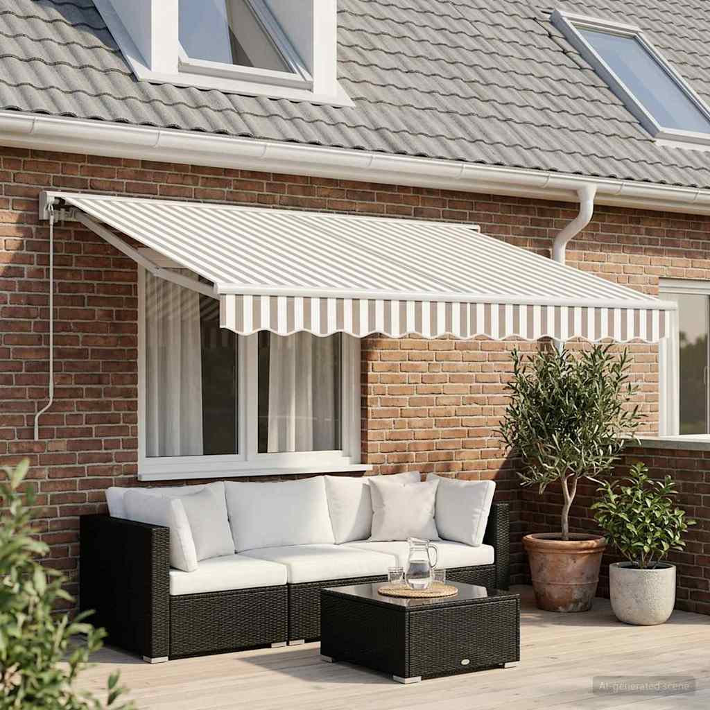 VidaXL Polyester Cover Retractable Patio Awning
