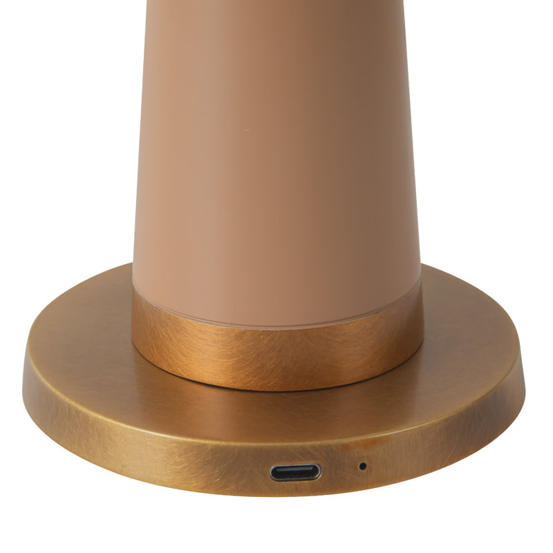 Clemence 11-in Red dimmable LED Table Lamp, Pink