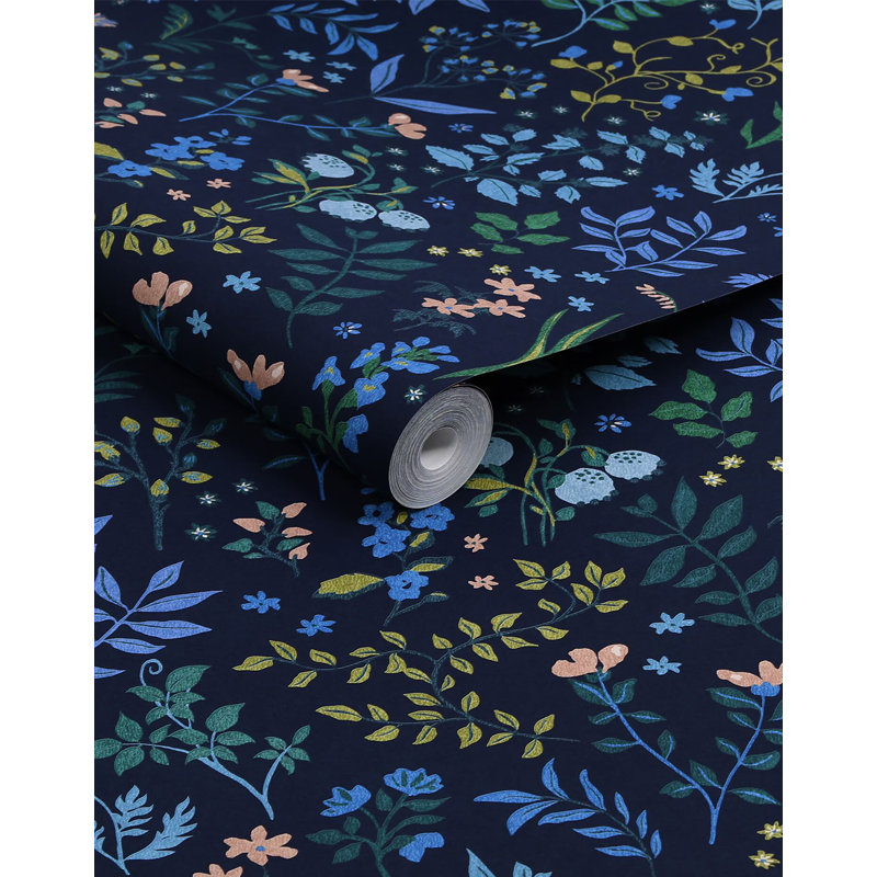 Joules Holcombe Floral Wallpaper, Navy
