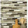 Madison Avenue Random Sized Metal Mosaic Tile in Beige