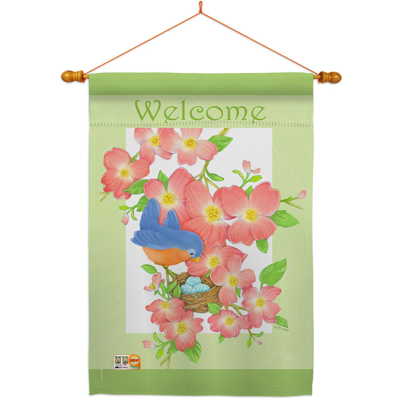 Ensemble de drapeau à 2 faces H 40 po x l 28 po welcome Bird