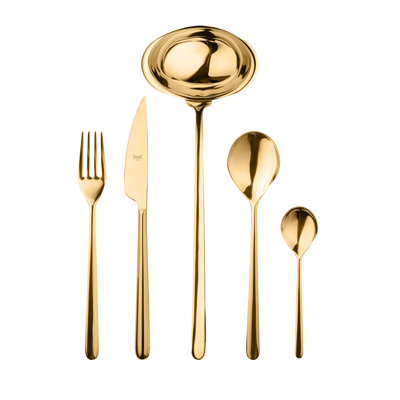 Linea Flatware Set - 49 Pieces - Gold