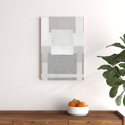 Impression de peinture sur toile tendue avec des rectangles empilés